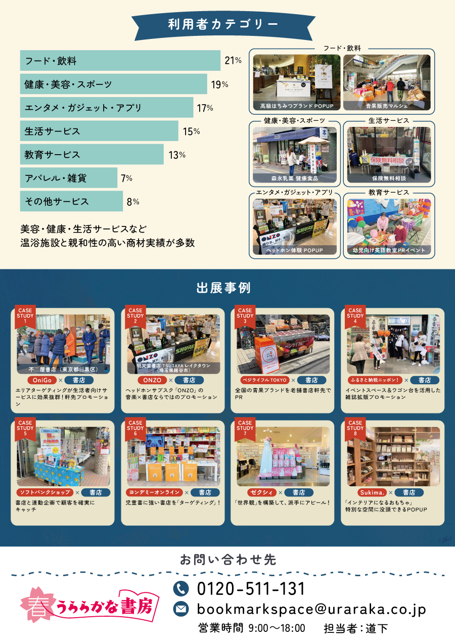 ブクマスペースのサービス紹介チラシ２